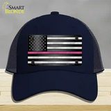 Thin Pink Line Novelty License Plate Hat Mesh / Navy