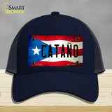 Catano Puerto Rico Flag Novelty License Plate Hat Mesh / Navy