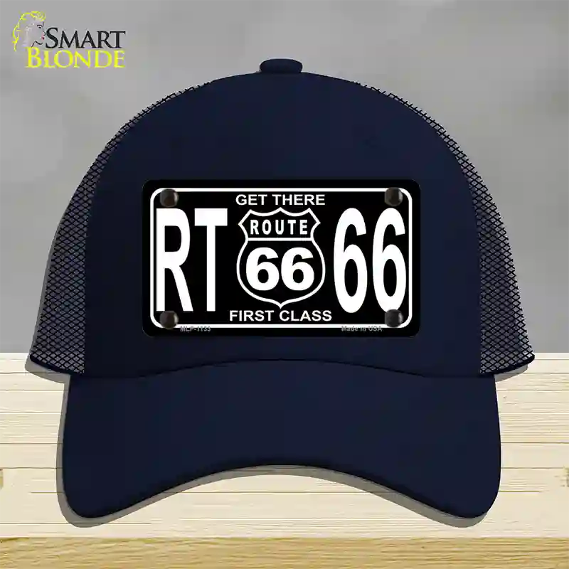 Get There 1st Class Novelty License Plate Hat Mesh / Navy