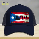 Guayama Puerto Rico Flag Novelty License Plate Hat Mesh / Navy