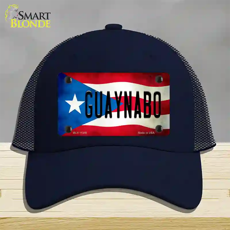 Guaynabo Puerto Rico Flag Novelty License Plate Hat Mesh / Navy