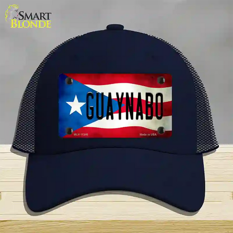 Guaynabo Puerto Rico Flag Novelty License Plate Hat Mesh / Navy