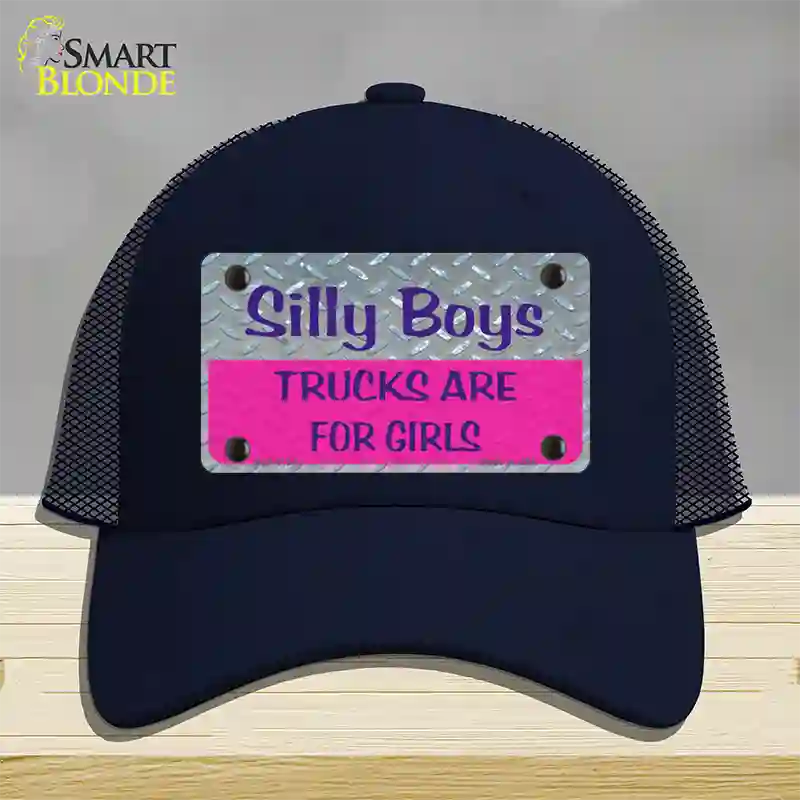 Silly Boys Novelty License Plate Hat Mesh / Navy