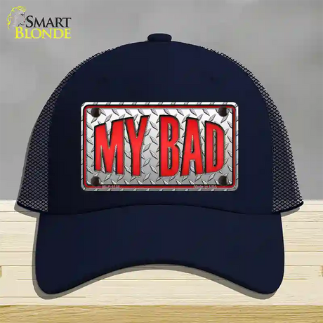 My Bad Novelty License Plate Hat Mesh / Navy