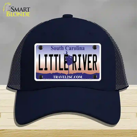 Little River South Carolina Novelty License Plate Hat Mesh / Navy