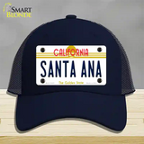 Santa Ana California Novelty License Plate Hat Mesh / Navy