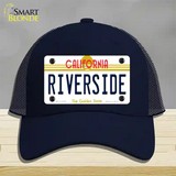 Riverside California Novelty License Plate Hat Mesh / Navy