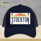 Stockton California Novelty License Plate Hat Mesh / Navy