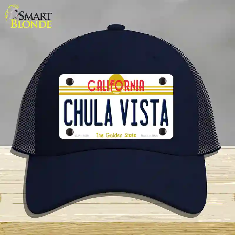 Chula Vista California Novelty License Plate Hat Mesh / Navy