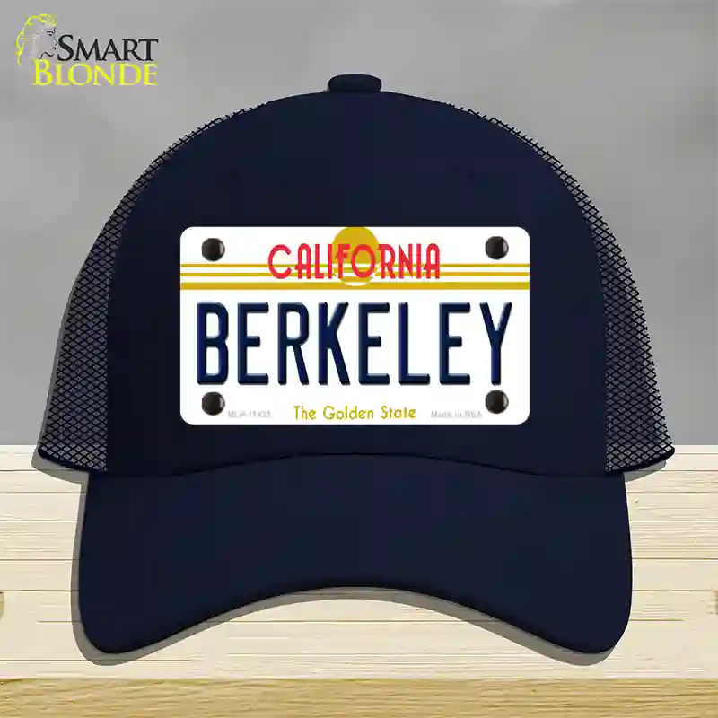 Berkeley California Novelty License Plate Hat Mesh / Navy