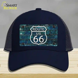 Route 66 Blue Brick Wall Novelty License Plate Hat Mesh / Navy