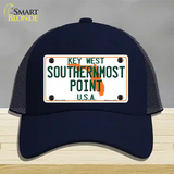 Key West Southernmost Point Novelty License Plate Hat Mesh / Navy