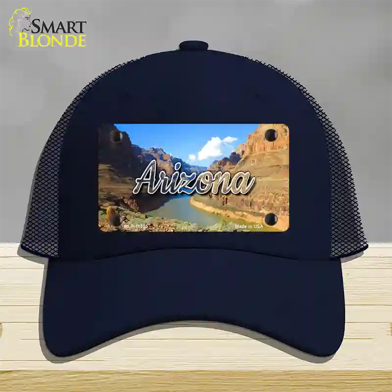 Arizona Canyon State Novelty License Plate Hat Mesh / Navy