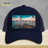 California Golden Gate Bridge State Novelty License Plate Hat Mesh / Navy