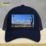 Pennsylvania Gettysburg Statue State Novelty License Plate Hat Mesh / Navy