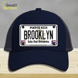 Brooklyn Puerto Rico Novelty License Plate Hat Mesh / Navy