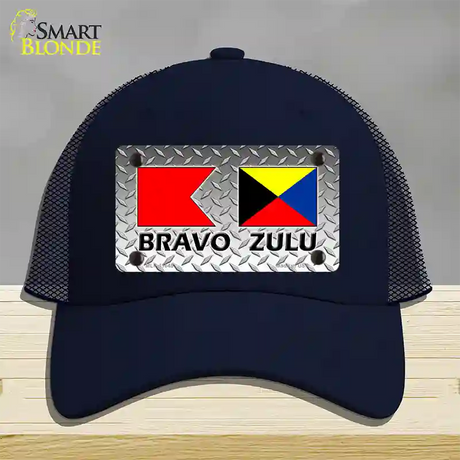 Bravo Zulu Novelty License Plate Hat Mesh / Navy