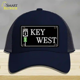 Key West Highway Sign Novelty License Plate Hat Mesh / Navy