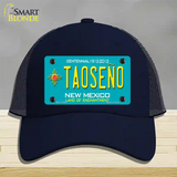 Taoseno Teal New Mexico Novelty License Plate Hat Mesh / Navy