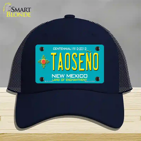 Taoseno Teal New Mexico Novelty License Plate Hat Mesh / Navy