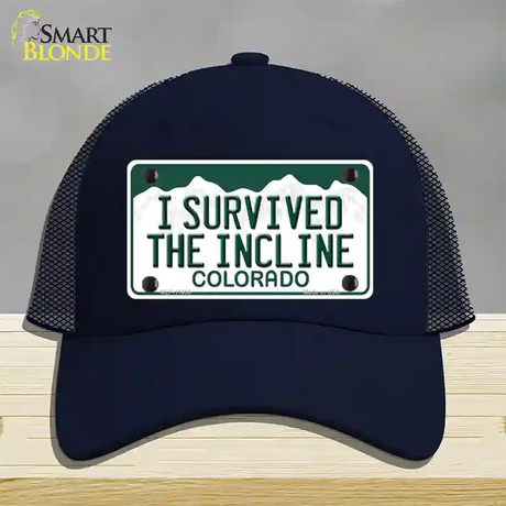 I Survived The Incline Colorado Novelty License Plate Hat Mesh / Navy