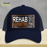 Rehab Is For Quitters Novelty License Plate Hat Mesh / Navy