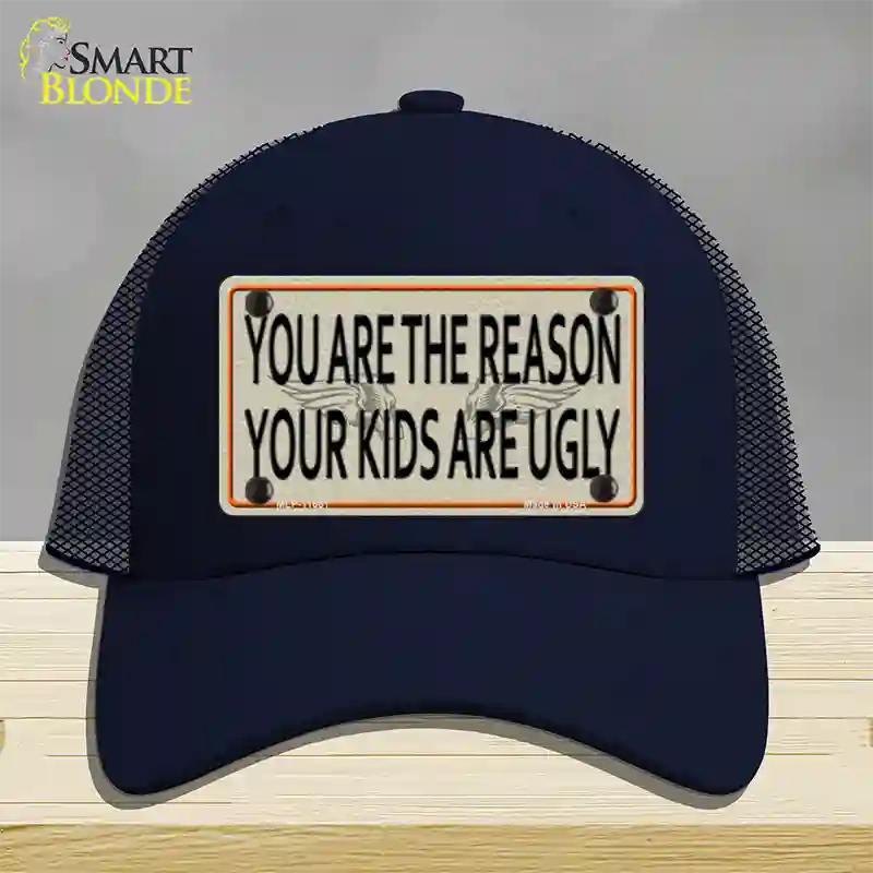 You Are The Reason Novelty License Plate Hat Mesh / Navy