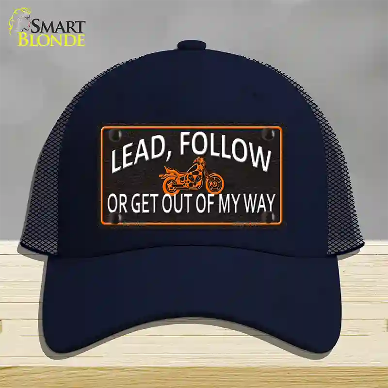 Lead Follow Novelty License Plate Hat Mesh / Navy