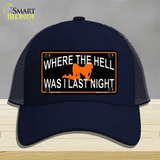 Where The Hell Novelty License Plate Hat Mesh / Navy