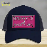 Genuine Bitch Made In USA Novelty License Plate Hat Mesh / Navy