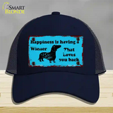 Happiness Is Having A Wiener Novelty License Plate Hat Mesh / Navy