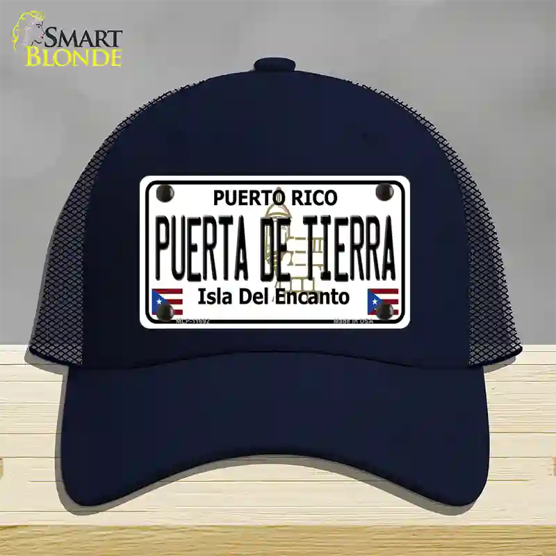 Puerta De Tierra Puerto Rico Novelty License Plate Hat Mesh / Navy