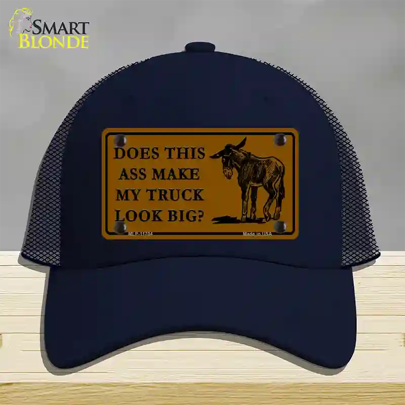 Does This Ass Novelty License Plate Hat Mesh / Navy