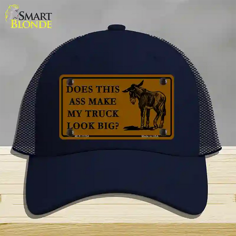 Does This Ass Novelty License Plate Hat Mesh / Navy