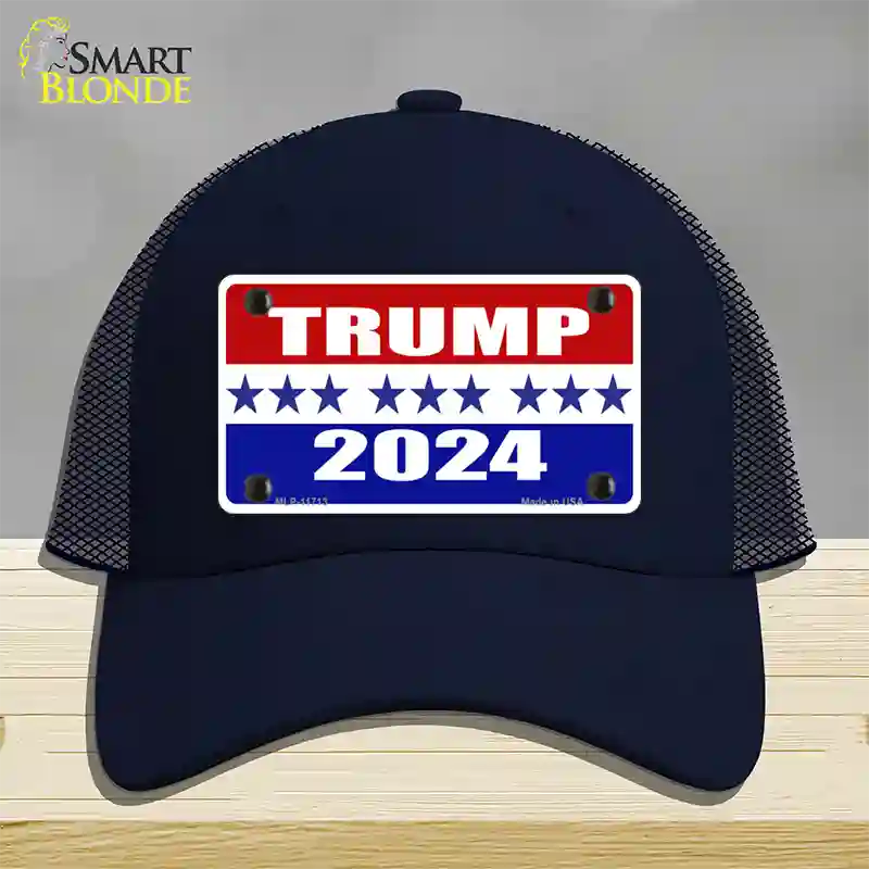 Trump 2024 Star Novelty License Plate Hat Mesh / Navy