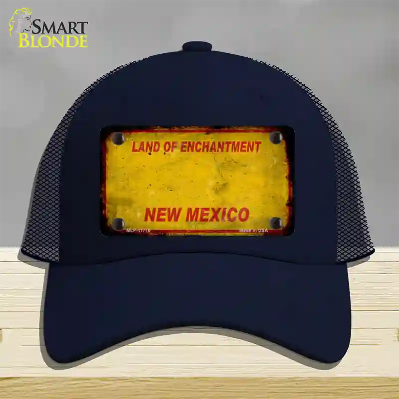 New Mexico Rusty Blank Novelty License Plate Hat Mesh / Navy