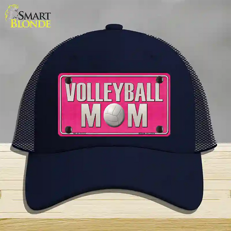 Volleyball Mom Novelty License Plate Hat Mesh / Navy