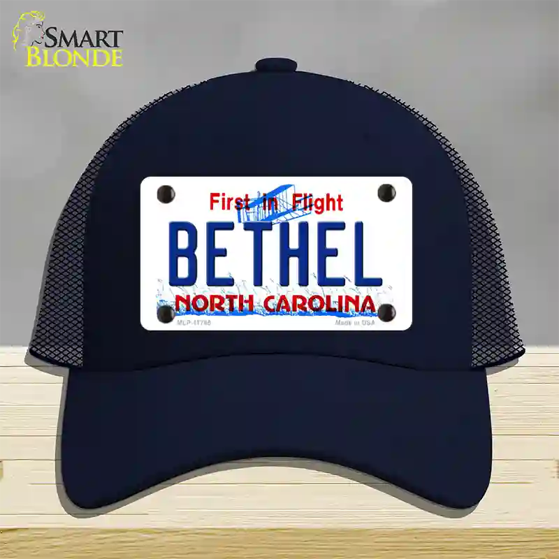 Bethel North Carolina State Novelty License Plate Hat Mesh / Navy