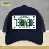 Tierra Verde Florida Novelty License Plate Hat Mesh / Navy