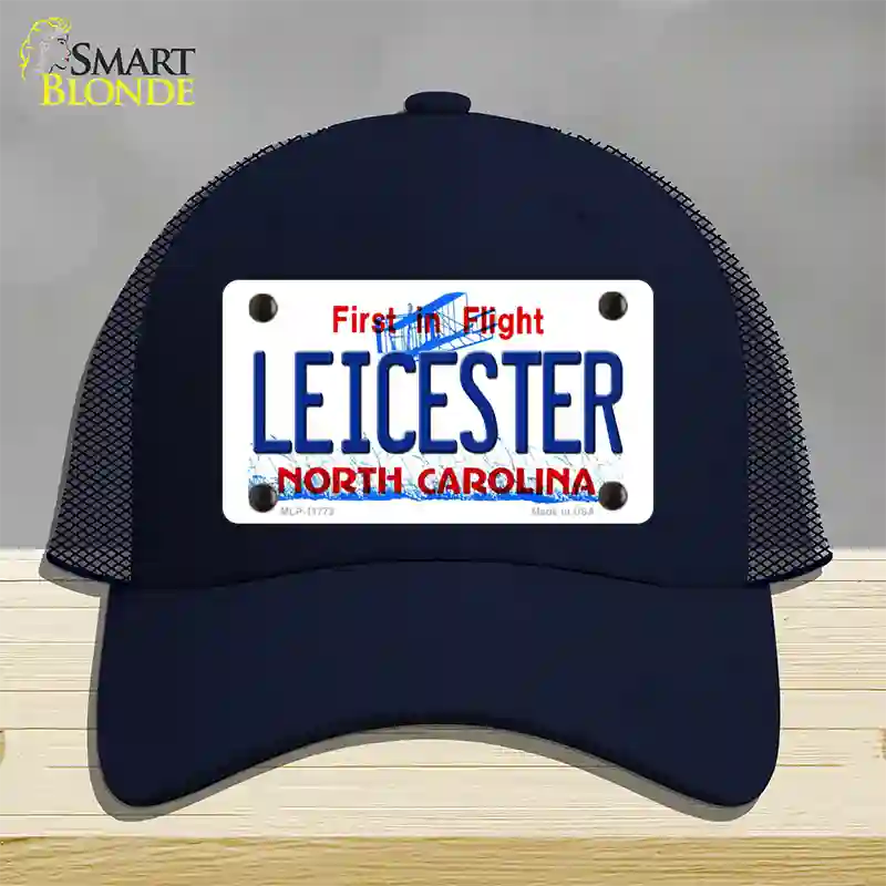 Leicester North Carolina State Novelty License Plate Hat Mesh / Navy