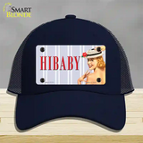 Hi Baby Vintage Pinup Novelty License Plate Hat Mesh / Navy