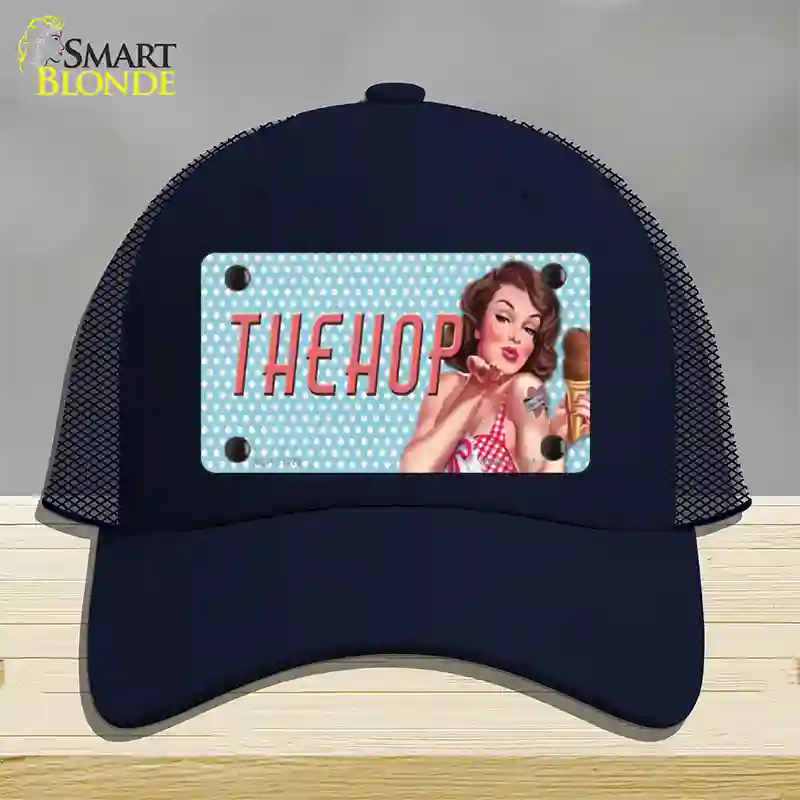 The Hop Vintage Pinup Novelty License Plate Hat Mesh / Navy