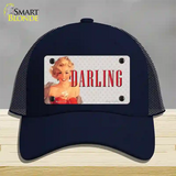 Darling Vintage Pinup Novelty License Plate Hat Mesh / Navy