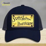 Sunshine With A Little Hurricane Novelty License Plate Hat Mesh / Navy