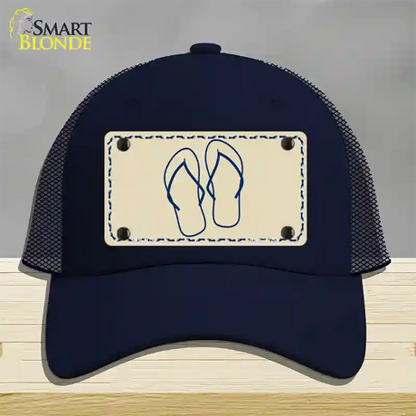 Flip Flops Novelty License Plate Hat Mesh / Navy