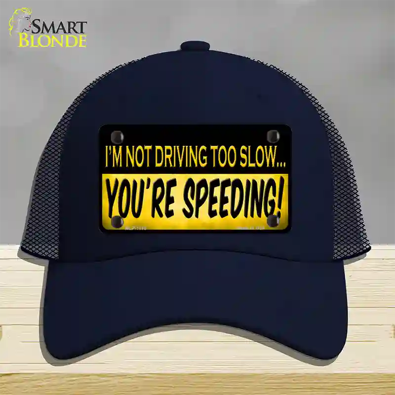 Youre Speeding Novelty License Plate Hat Mesh / Navy