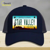 Star Valley Arizona Novelty License Plate Hat Mesh / Navy