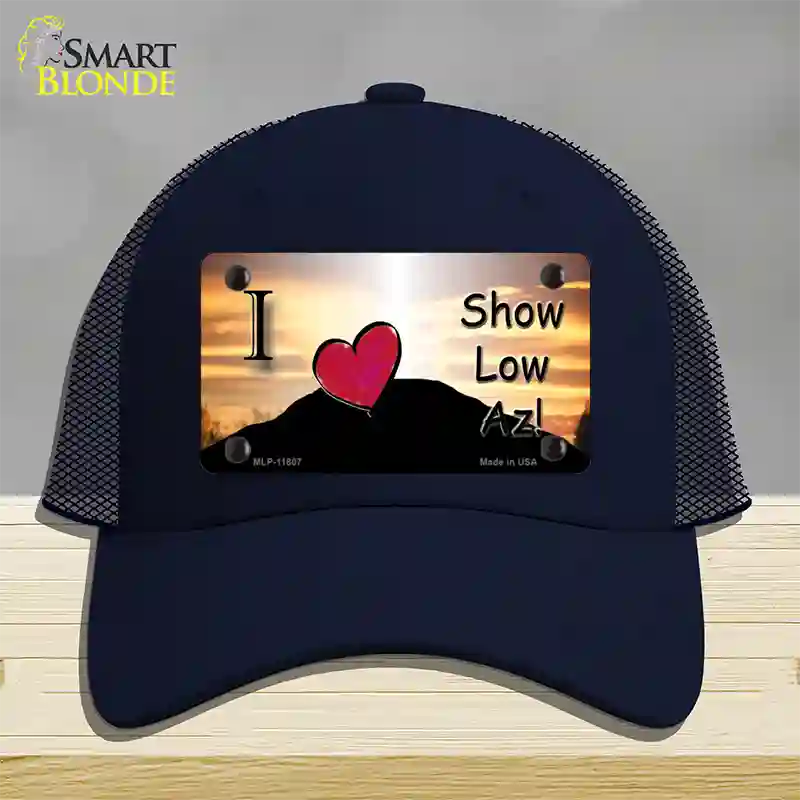 Show Low Hilltop Arizona Novelty License Plate Hat Mesh / Navy