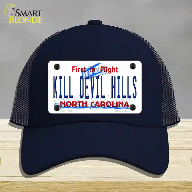 Kill Devil Hills North Carolina Novelty License Plate Hat Mesh / Navy