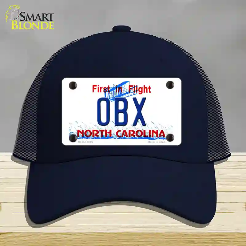 OBX North Carolina Novelty License Plate Hat Mesh / Navy